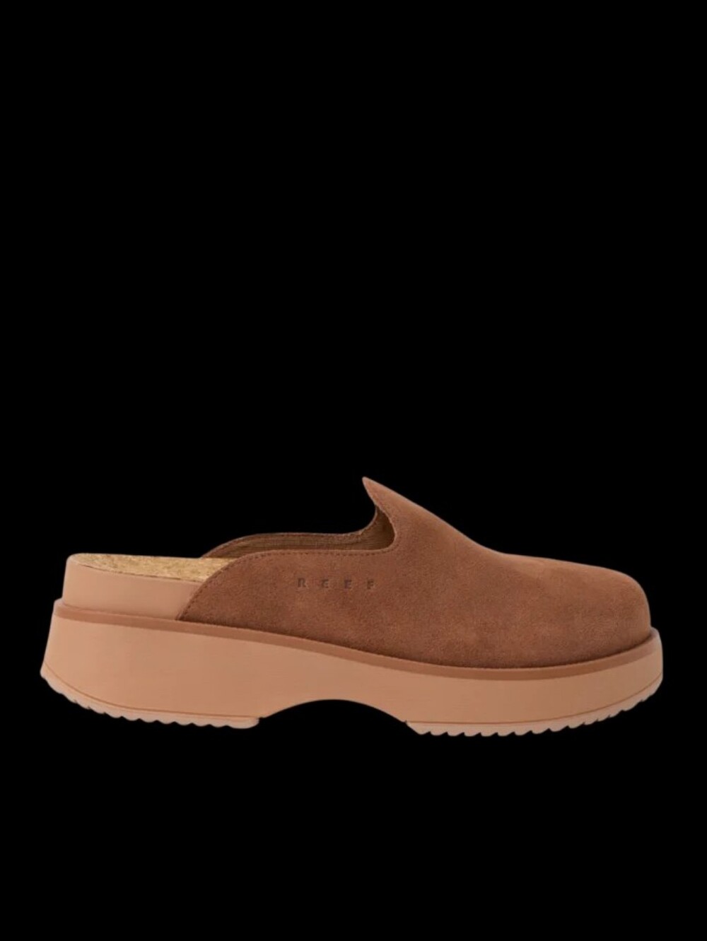 REEF Vista Skye Walnut Suede Platform Clog US 10 - Picture 6 of 11